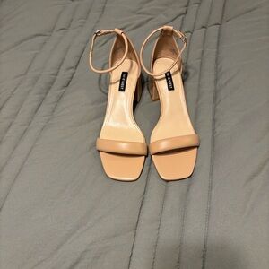 Nine West Gretal block heel open toe shoe